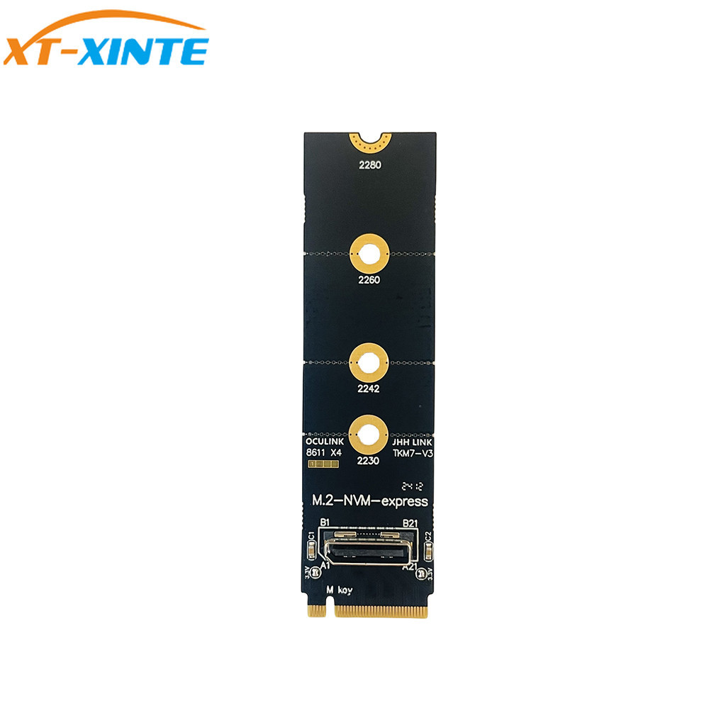 Xt-xinte สําหรับ M.2 NVME ถึง Oculink หญิง DOCK SFF-8612 อะแดปเตอร์ PCI-E X4 อะแดปเตอร์การ์ดสนับสนุน DOCK-OC4 สําหรับ 2.5 นิ้ว NVME U.2 (SFF 639)
