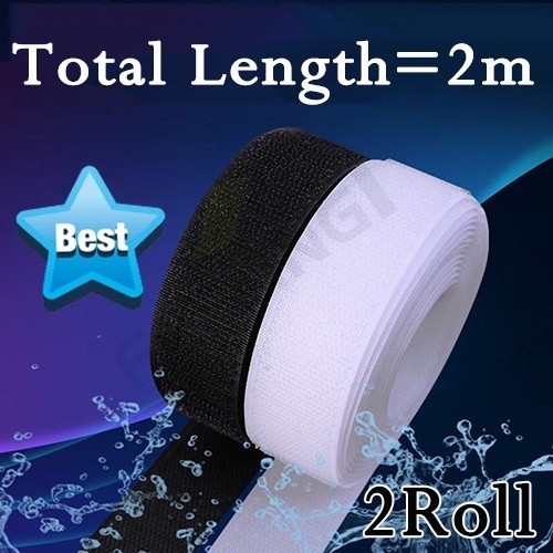 HOME 2 ม้วน/ล็อต 3 M เทปสองด้าน, Strong Self กาวตะขอและห่วง Velcro Magic Tape, velcro Patch, ผ้าม่านสองด้านยุงสุทธิกาวเทป, สายรัด Velcro การจัดการสายเคเบิล, สติกเกอร์ไนลอน Velcros กาวกาว
