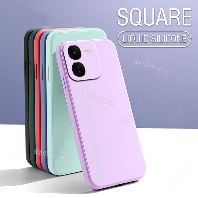 เคสนิ่ม VIVO IQOO Z9 Z9X Z9 Turbo 5Gป้องกันกล้องสีลูกกวาดปลอกVIVO IQOOZ9 X IQOOZ9X IQOO Z 9 SquareซิลิโคนTPU Ultra Thin Matteกลับฝาครอบโทรศัพท์