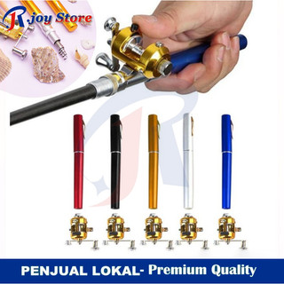 R.joy Joran Kail Alat Pancingan Pulpen Mini Fishing Rod Pen Joran Pancing Pulpen Pancingan Portable Alat Pancing Paket