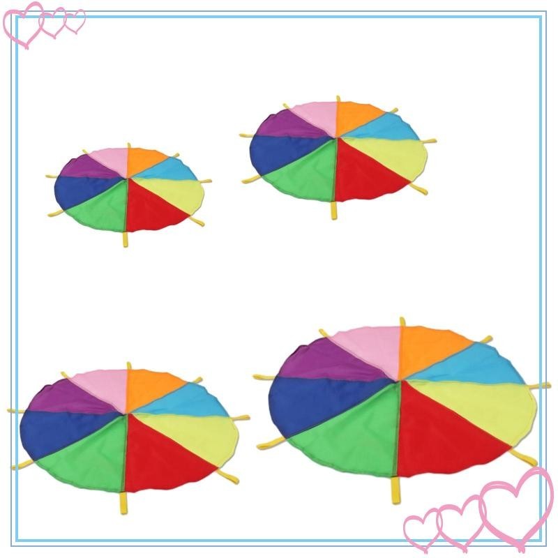 [meteor2 ] Rainbow Parachute Toy Rainbow Umbrella Girls Kindergarten Party Toy