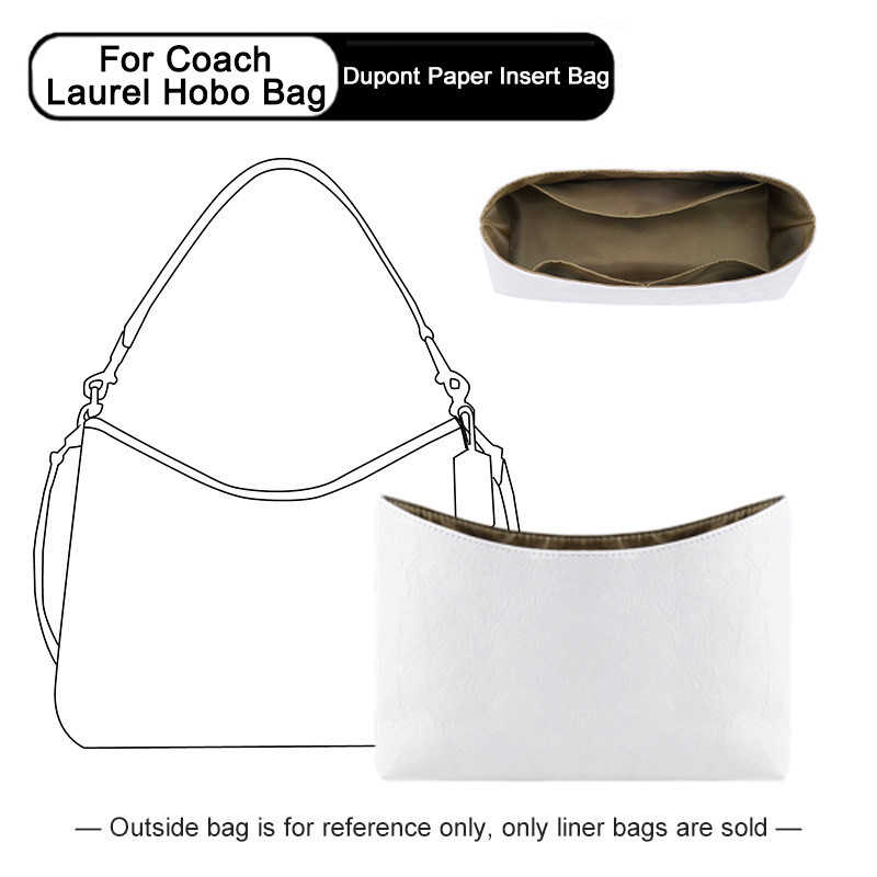 Evertoner กระเป๋า Organizer ใส่ภายในสําหรับ Coach-Laurel Hobo Dupont กระดาษ ซับด้านใน