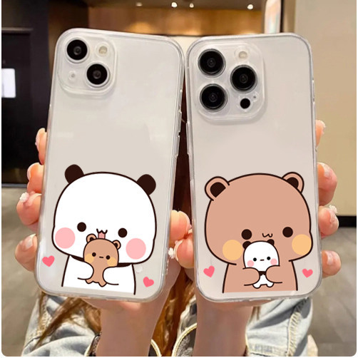 สําหรับ Iphone 17 16 15 14 13 12 11 Pro Max คู ่ น ่ ารักการ ์ ตูนหมีเด ็ กกรณี Xs 16e 7 8 Plus Ip Ip11 Ip15 Ip14 Pro Max 11 กรณี