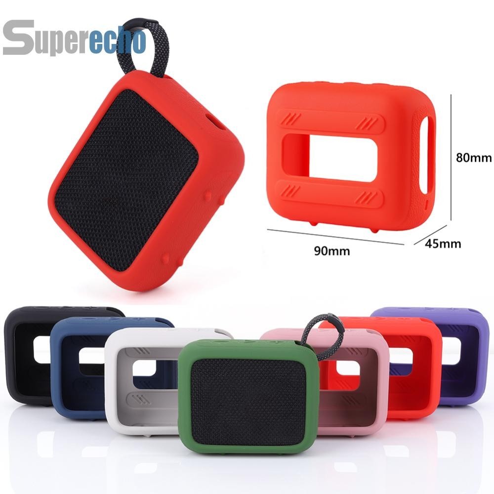เคสซิลิโคนลําโพงป ้ องกันรอยขีดข ่ วนพร ้ อมคาราบิเนอร ์ สําหรับ JBL GO 4 [suprecho.th ]