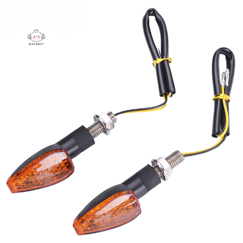 {maybest } 14led ไฟเลี ้ ยวรถจักรยานยนต ์ ไฟแสดงสถานะสีเหลืองอําพัน Universal 12V {TH } - รูปที่ 2