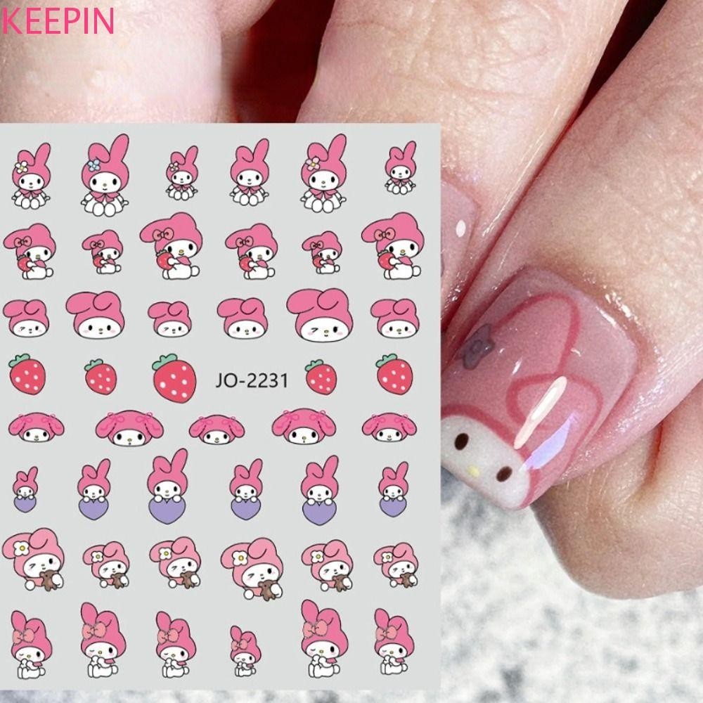 Keepin สติ ๊ กเกอร ์ ติดเล ็ บ Kuromi Self-กาวรูปลอก My Melody ตกแต ่ งเล ็ บ