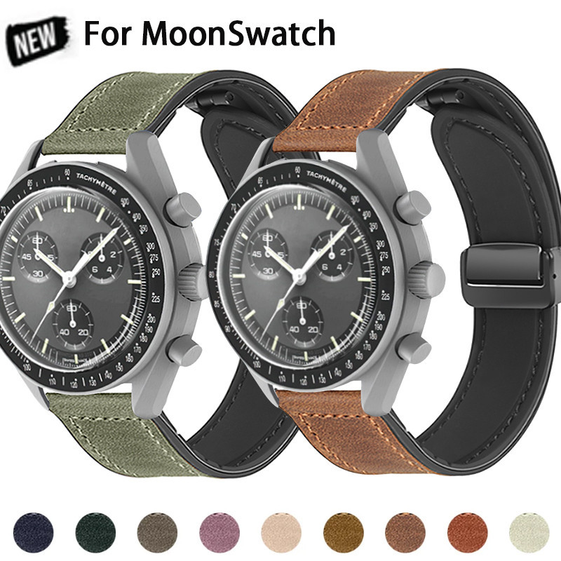 20 มม.ซิลิโคนหนังนาฬิกาสําหรับ Omega X Swatch ทั ่ วไป MoonSwatch Saturn Moon Series Constellations ผู ้ ชายผู ้ หญิง Quick Release