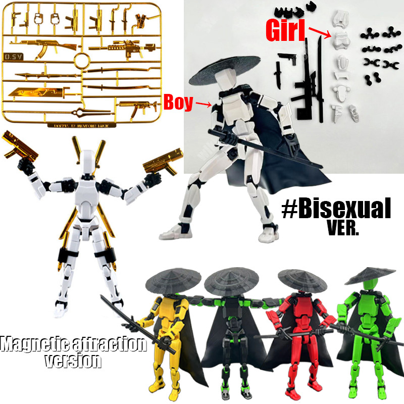 Dummy 13 Knight-errant Battle Lucky 13 Action Figure รุ่นอัพเกรด 3D พิมพ์ Bisexual Dummy Action Figure ประกอบของเล่น