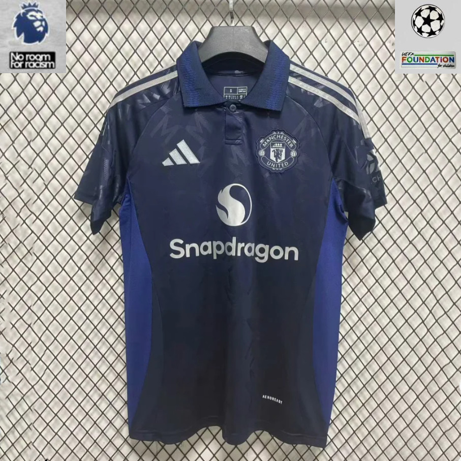 2024-25 MU Man-Utd Away Jersey เสื ้ อฟุตบอลผู ้ ชาย [Fan Issue ] Can Custom