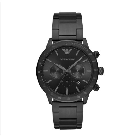 Emporio Armani AR11243 -43mm Men's Chronograph Black Leather Watch AR11241