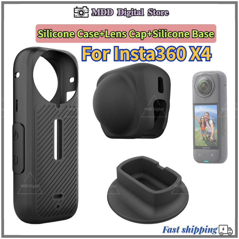 สําหรับ Insta360 X4 ฝาครอบเลนส ์ ซิลิโคนฝาครอบเลนส ์ Insta 360 X4 อุปกรณ ์ เสริม