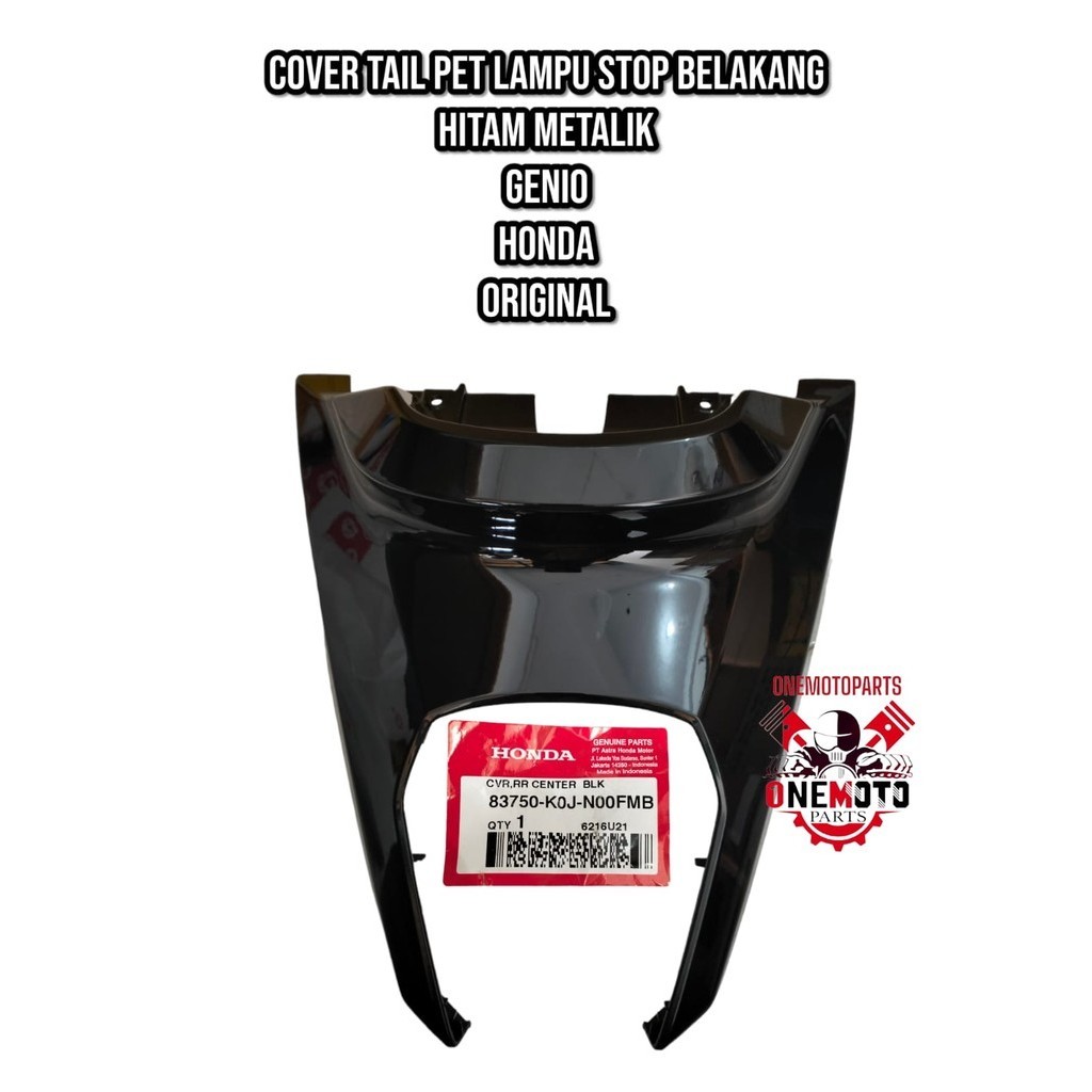 BODY COVER TAIL PET REAR STOP LAMP BLACK METALLIC GENIO HONDA 83750-K0J-N00FMB ORIGINAL