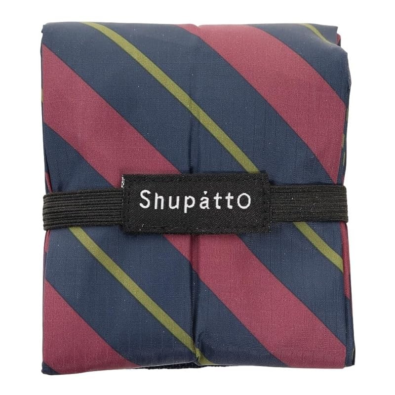 MARNA Shupatto Compact Bag Drop Diagonal Stripe Vertical Type Foldable Eco Bag S460NS
