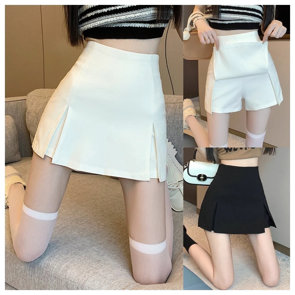 【ส่งไวจากไทย】MSD ผู ้ หญิงฤดูร ้ อนสาวร ้ อนเอวสูง A-line Slit กระโปรงสะโพก