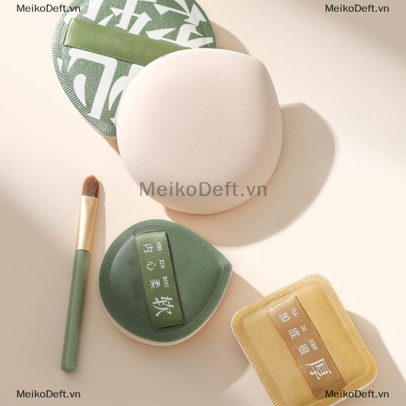MeikoDeft ชุดแปรงแต่งหน้าฟองน้ําแต่งหน้าแป้งคอนซีลเลอร์ Super Soft Cotton Face Base VN