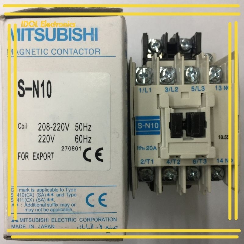 sn s-n sn10 Mitsubishi sn10 S-N10 24vac 24vac 220vac 380vac 20A MAGNETIC CONTACTOR i ร้านเราส่งทุกวัน