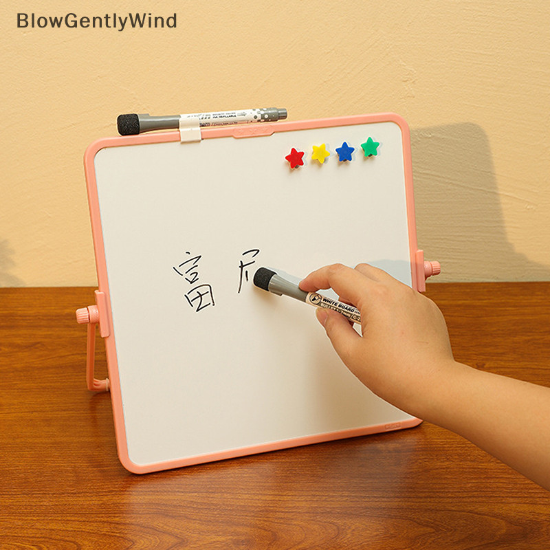 Blowgentlywind แม่เหล็กที่มีสีสันหลายขนาดกระดานวาดภาพเด็กนักเรียน Wrig Board บ้านแขวนเดสก์ท็อปไวท์บอร์ด BGW