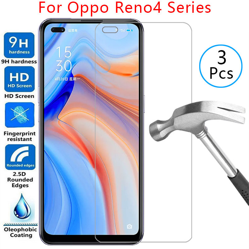 สําหรับ oppo reno 4 4z 4f se lite ฝาครอบกระจกนิรภัยบน opp opo appo reno4 zf reno4z reno4f 4se 4lite 
