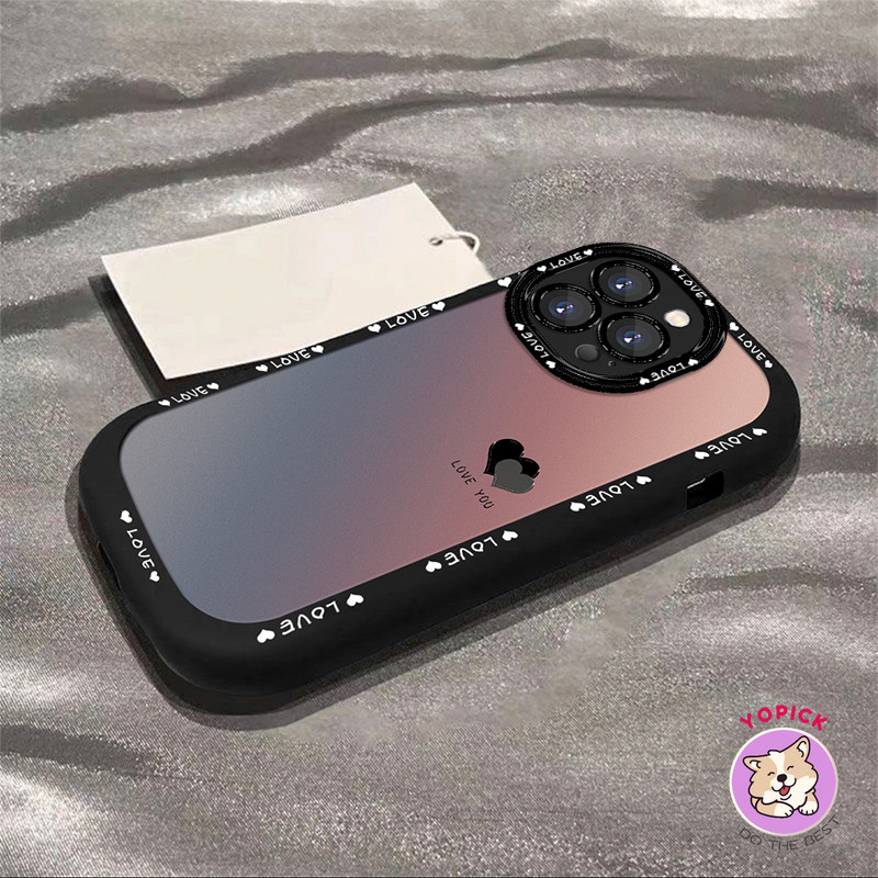 简约爱心สําหรับiphone 15pro max Phone Case Cover iPhone14 新款 13pro max 女款 12 11 xsmax 软壳 8 7plusซิลิโคน保护套