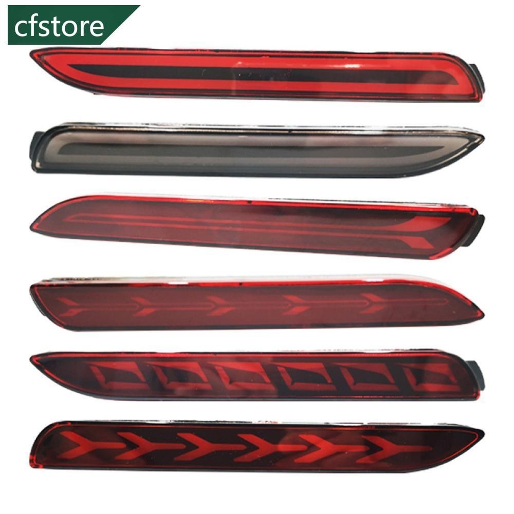 Cfstore 2PCS LED รถด้านหลังกันชน Reflector ไฟท้ายไฟเบรคสําหรับ Toyota RAV4 Camry D6H9