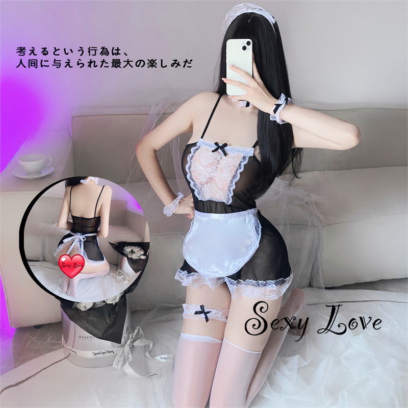 💗Sexy Love💗การสวมบทบาท ชุดชั้นในเซ็กซี่ ชุดแม่บ้านเซ็กซี่  จัดส่งจาก  ประเทศไทย H1251