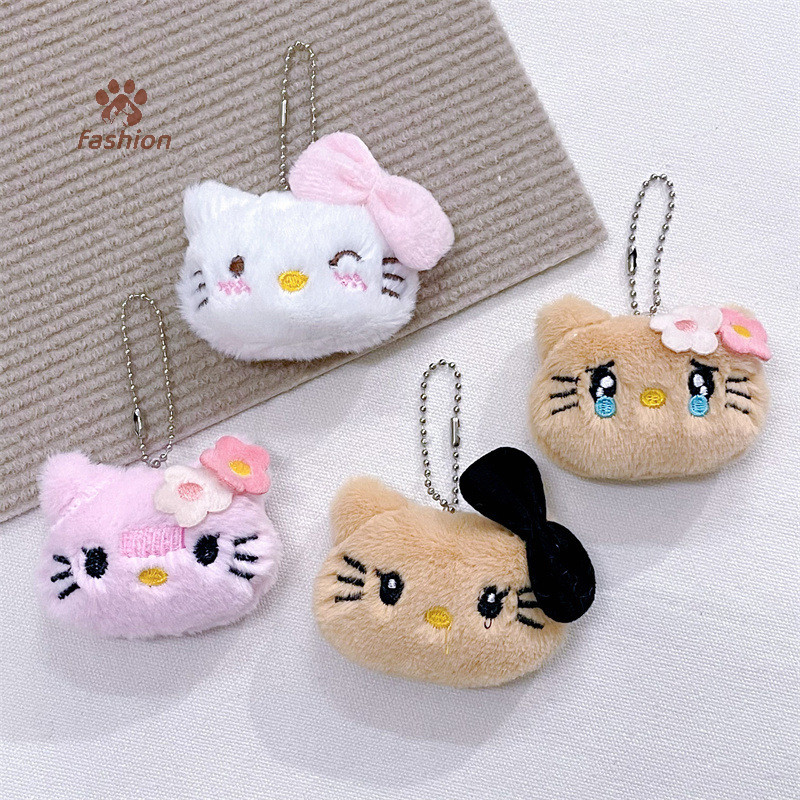 SANRIO [แฟชั่น] น่ารักการ์ตูน ซานริโอ Hello Kitty ตุ๊กตาตุ๊กตาอะนิเมะ น่ารัก พวงกุญแจสําหรับผู้หญิงสาวกระเป๋าอุปกรณ์ตกแต่งจี้พวงกุญแจ {ไทย}