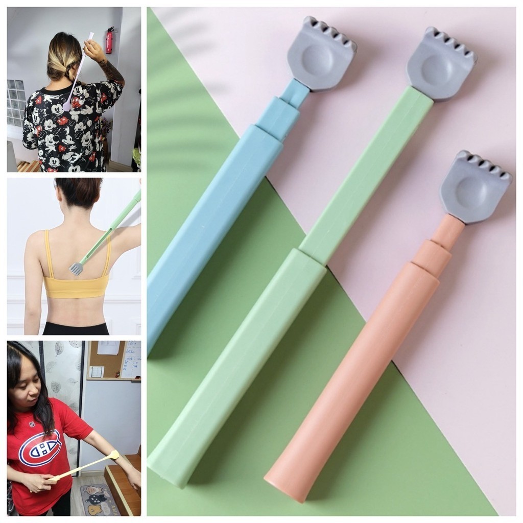 ไม้เกาหลัง สไลด์ ซิลิโคน ปรับสั้น-ยาว ยืดหดได้ เกามันสะใจ แก้คัน เกาหัว ถนอมผิว ขนาดพกพา วัสดุ เกรดพรีเมี่ยม