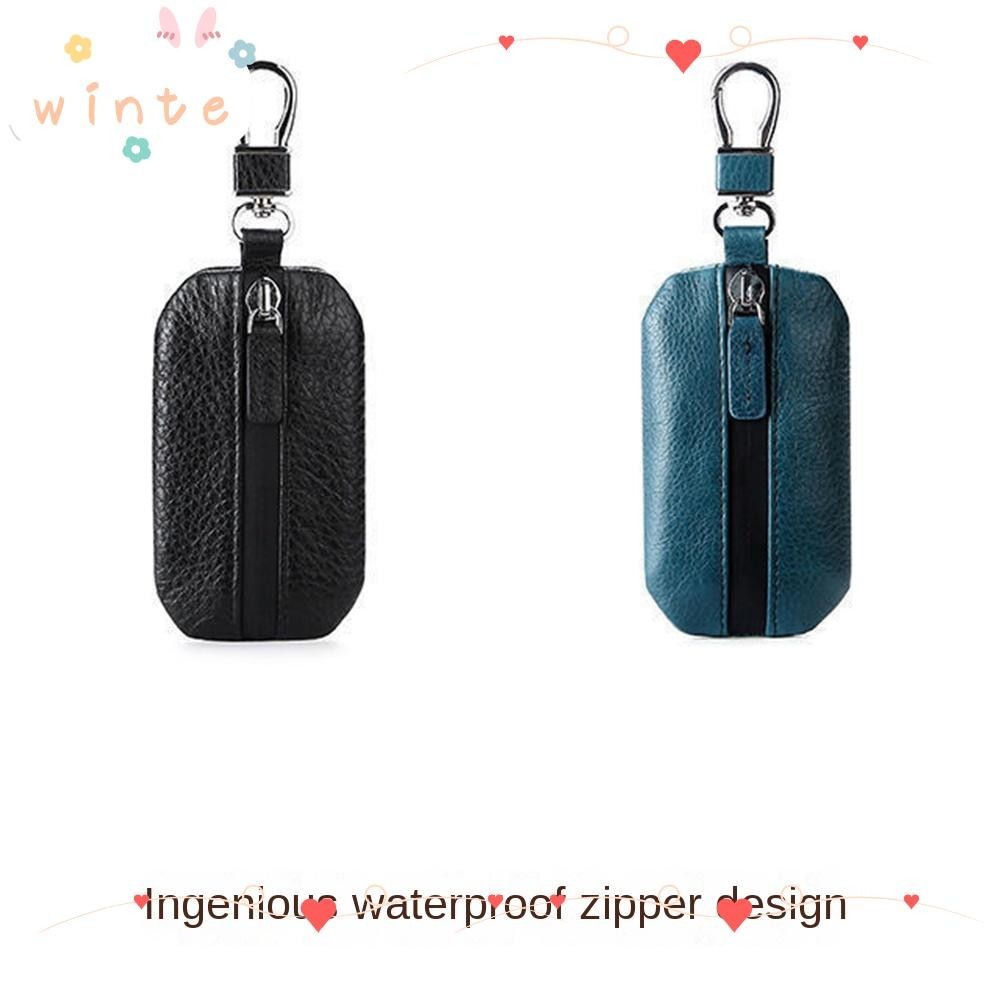 ใส่ กระเป๋าใส่กุญแจรถยนต์,ที่ครอบกุญแจรถสีล้วนซิปกันน้ํา,ที่ใส่กุญแจที่ทนทานแบบสากลพื้นผิวนุ่มสร้างสรรค์