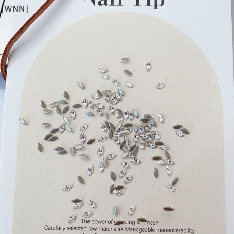 [WNN]คลังสินค้าพร้อม 50pcs Mini ขนาด 3D Zircon Marquise รูปร่างเล็บ Rhinestone Ch อัญมณีหินอุปกรณ์เสริมตกแต่งเล็บวัสดุ TH