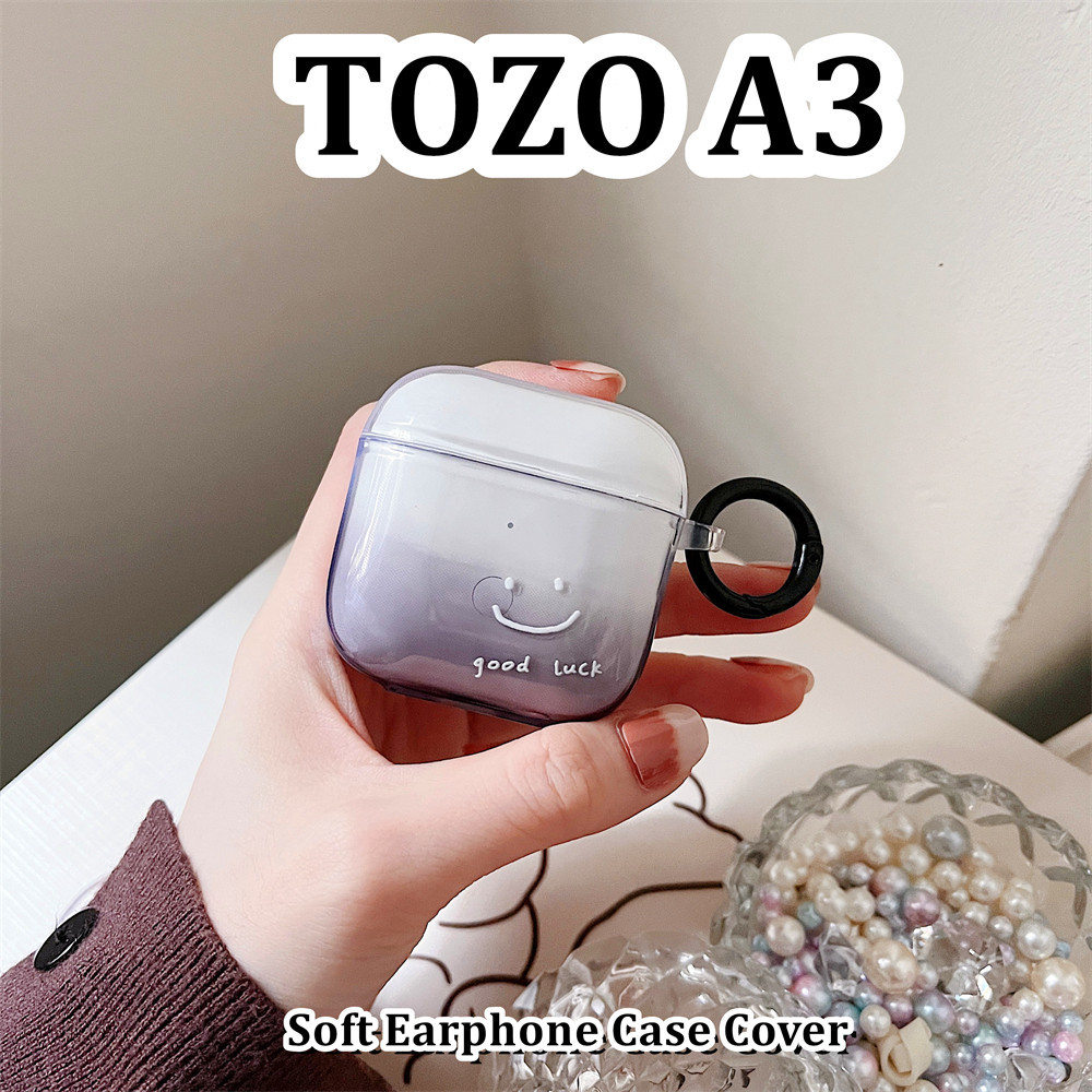 ส่วนลด สําหรับ TOZO A3 Case Gradient Smiling Face การ์ตูนซิลิโคนอ่อนนุ่มหูฟังกรณีปลอก