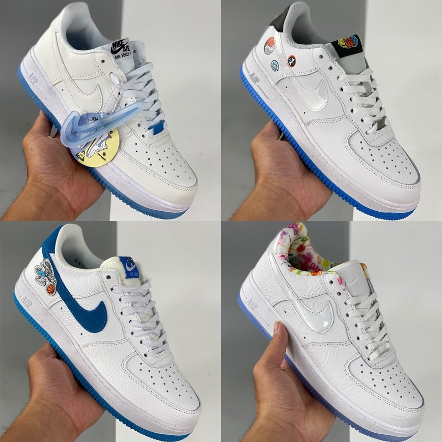 รองเท้าวิ่ง NK AIR FORCE 1 Low LX UV reactive ready to Ship Indigo Lv 8 3 PS Happy hoops hare Space 