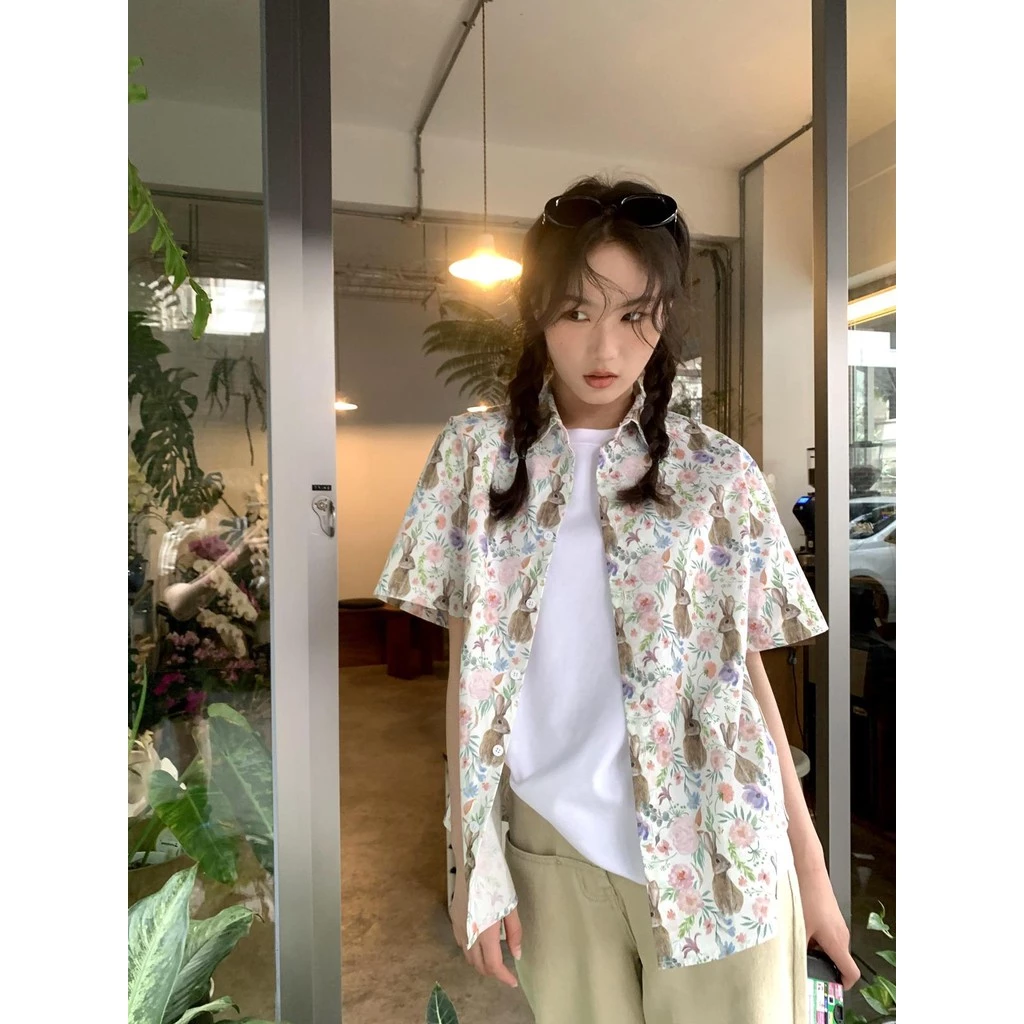 KOKO เสื้อพิมพ์ลายดอกไม้ แขนสั้น W367 thumbnail 6