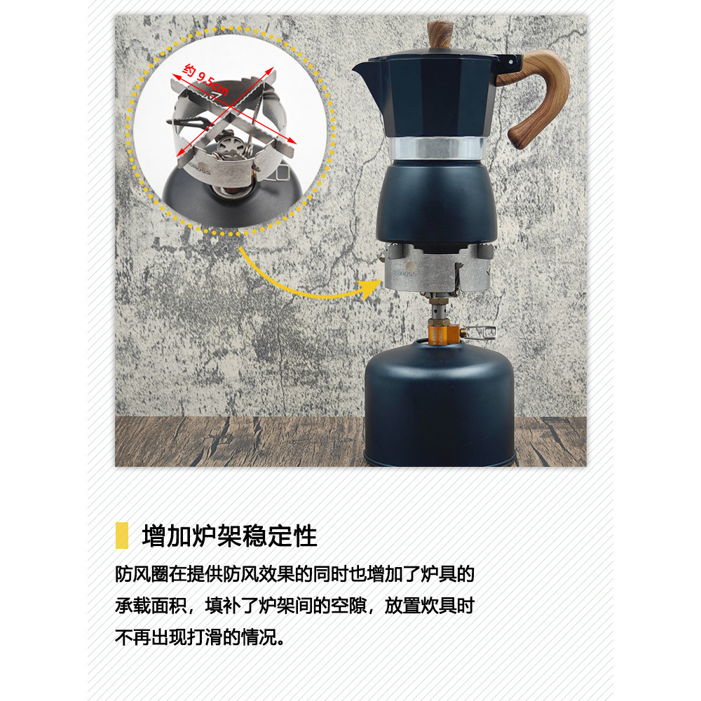 Brother Bumblebee BRS-3000T แหวนกันลมไทเทเนียมบริสุทธิ์น้ําหนักเบาพิเศษ SOTOST310 ปรับเตาแมงมุม - รูปที่ 2