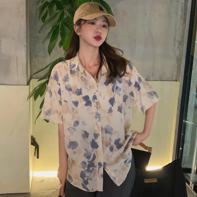 KOKO เสื้อแขนสั้นลายดอก ผู้หญิง ผ้าชีฟอง W223 thumbnail 8
