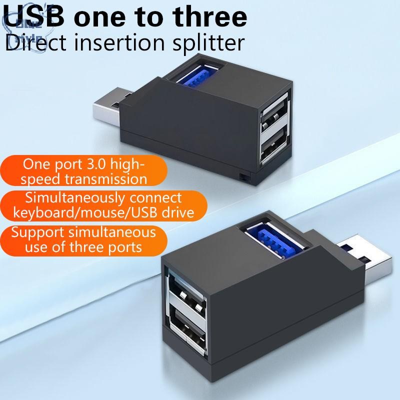 Bluestyle ความเร็วสูง USB 3.0 HUB อะแดปเตอร์ Extender Mini Splitter กล่อง 3 พอร์ตข้อมูล USB Splitter Docking Station สําหรับ PC แล็ปท็อปอะไหล่ใหม่