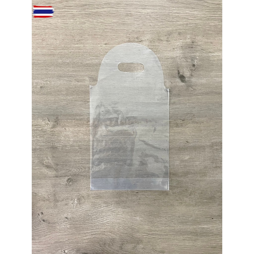 ถุงใส่แก้ว แใส PE  1 ช่อง  ใส่แก้ว 16-22 ออนซ์