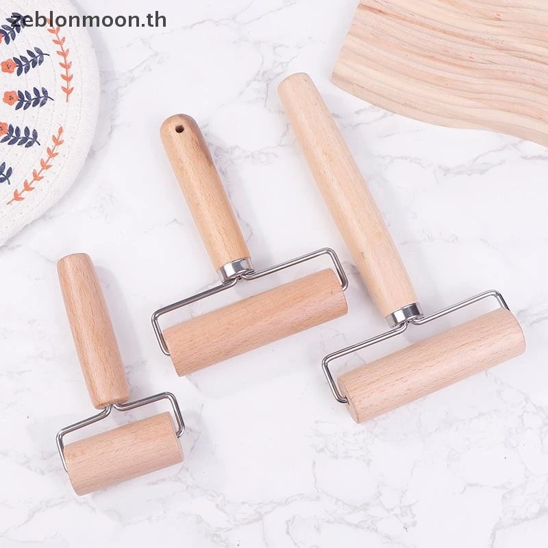 [HM] 1 PC ขนาดเล็ก Rolling Pin T รูปร่างแป้งไม้คู่มือ Roller พิซซ่า Baker Roller ครัว Baking Crush Nuts แครกเกอร์เครื่องครัว {th}