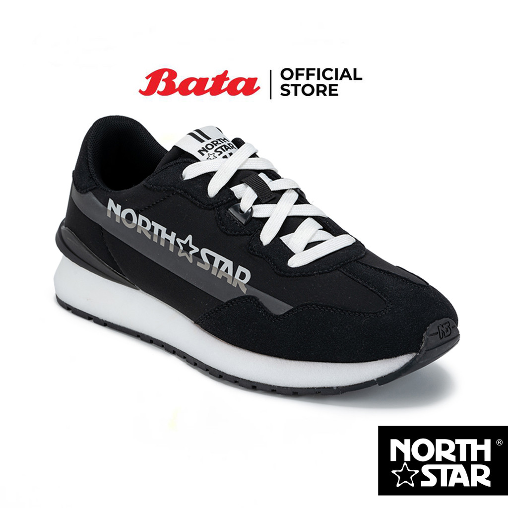 Bata บาจา by North Star รองเท้าสนีคเกอร์แบบผูกเชือก สำหรับผู้ชาย รุ่น RETRO NOVA 500 สีดำ 8206139 สีเขียวเข้ม 8207139