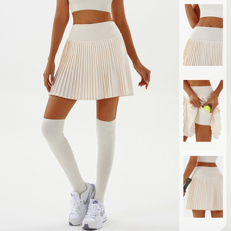 กระโปรงจีบสำหรับกีฬา ป้องกันแสงสะท้อน แฟชั่นสำหรับแบดมินตัน กอล์ฟ และเทนนิส - รูปที่ 7