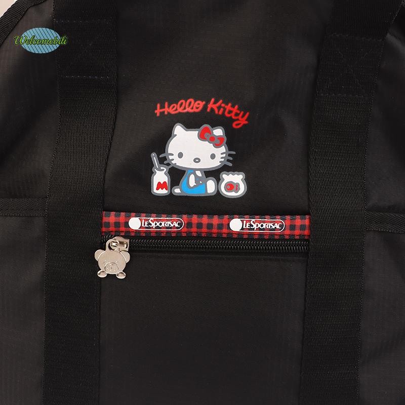 [ยินดีต้อนรับ] Kt Cat Multi-Functional Black Backpack การพิมพ์การ์ตูนสําหรับผู้หญิงกระเป๋าเป้สะพายหลังกระเป๋านักเรียนใหม่
