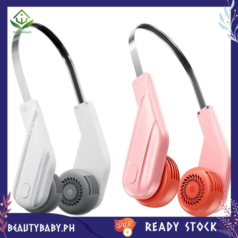 [beautybaby.ph] พัดลมคล้องคอแบบพกพาพัดลมส่วนบุคคลแบบสวมใส่ได้ 800mAh ปรับได้ 5 ความเร็ว พัดลมคล้องคอ