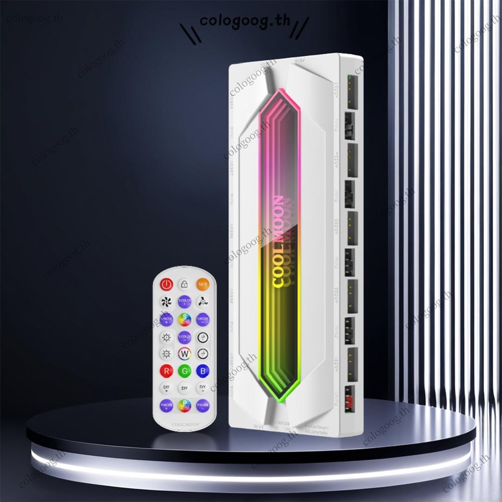 [colog.th] Argb และ PWM Hub PWM Fan Hub Splitter คอมพิวเตอร์ ARGB Fans Hub สําหรับเคสพีซี