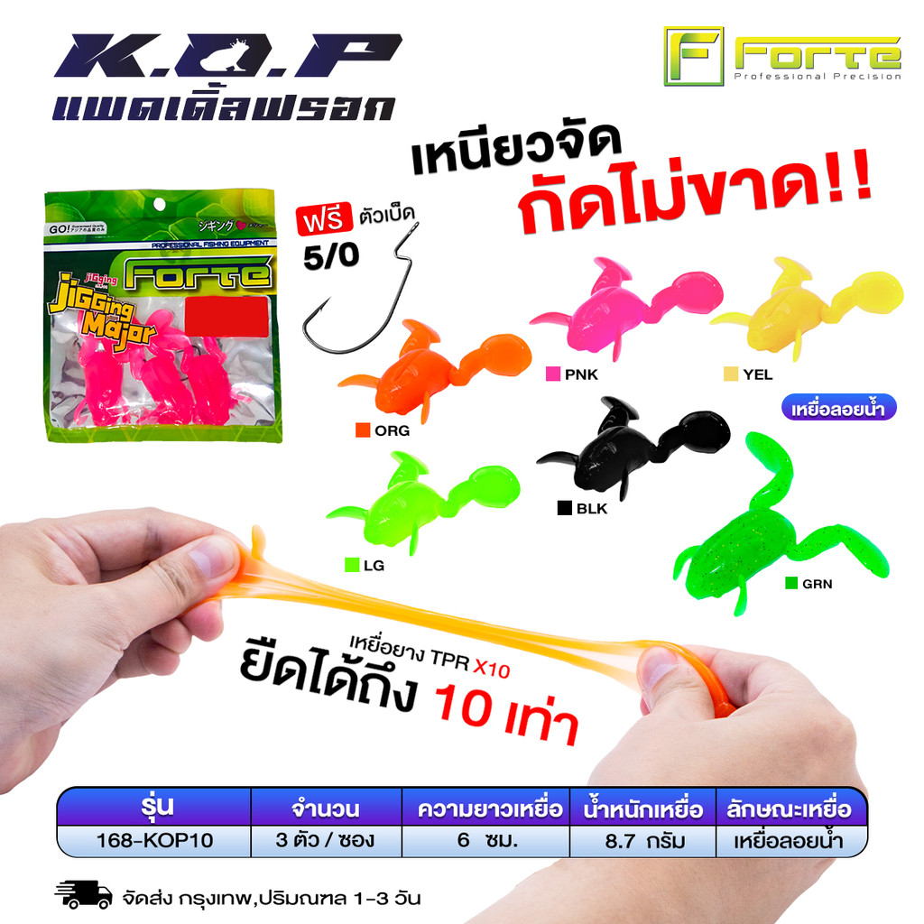 KOP10 กบยางแพดเดิล ลอยน้ำ เหนียว10เท่า ยางกัดไม่ขาด