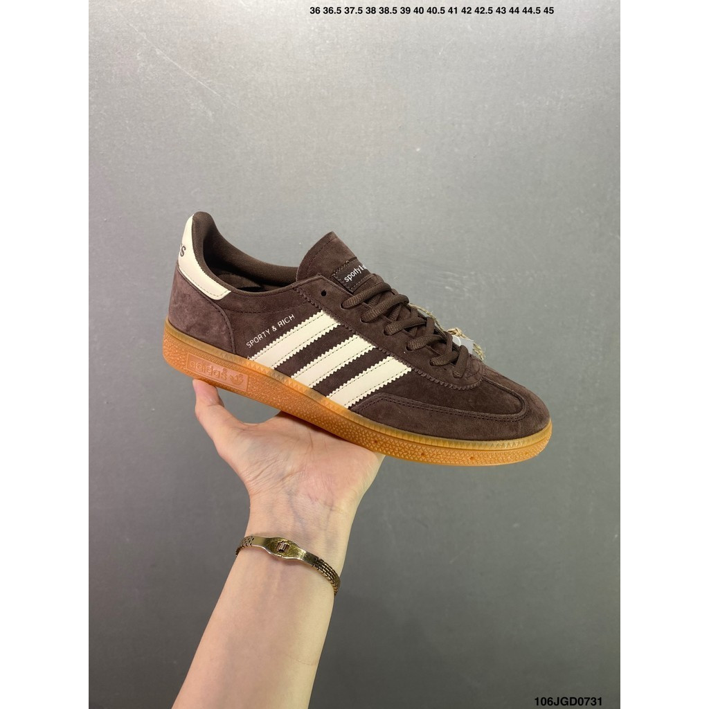 Sporty & Rich x Adidas Originals handball spzl handball athlete Series All-Match รองเท้าผ้าใบกีฬาลำลอง