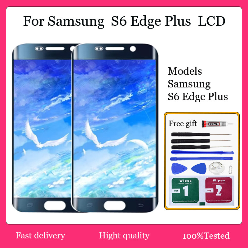 Original AMOLED สําหรับ Samsung Galaxy S6 edge plus/G928 จอแสดงผล LCD Touch Screen Digitizer เปลี่ยน