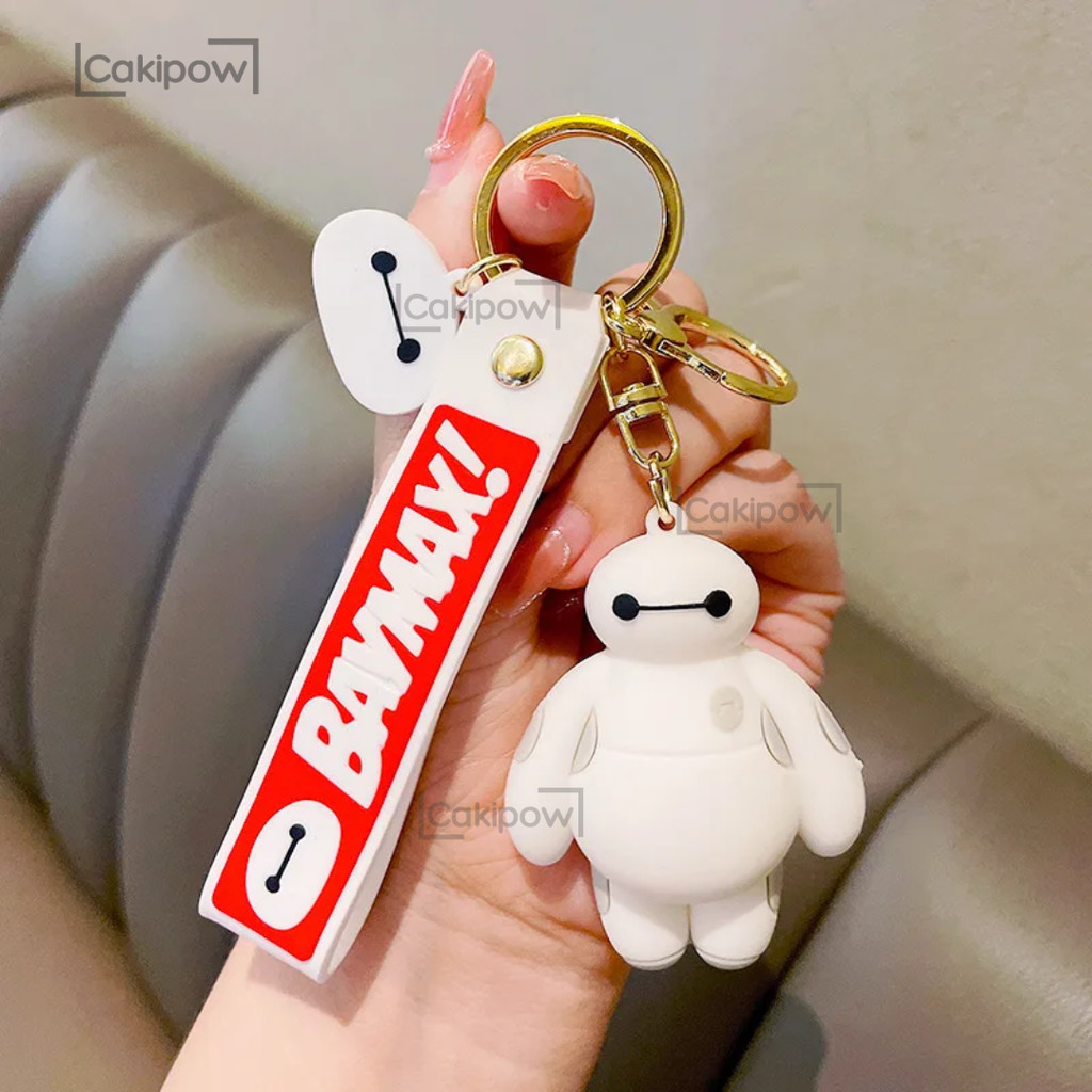 GANTUNGAN Baymax พวงกุญแจ Baymax Big Hero 6 พวงกุญแจตัวละครน่ารักอุปกรณ์เสริมเฉพาะสําหรับของขวัญ