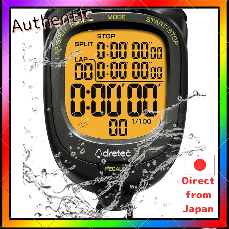 Dretec นาฬิกาจับเวลา Spirel L สีดํา SW-123BK
