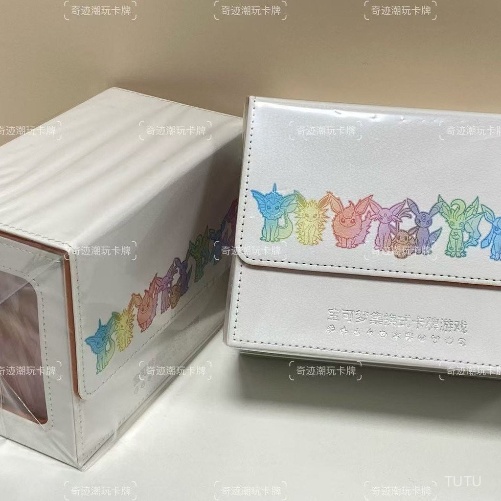 [ขายจำกัด] ชุดกล่องของขวัญ Eevee โปเกมอน TCG น้ำ, ไฟ, ฟ้าผ่า กล่องของขวัญขั้นสูง Eevee ซองการ์ด Eeve