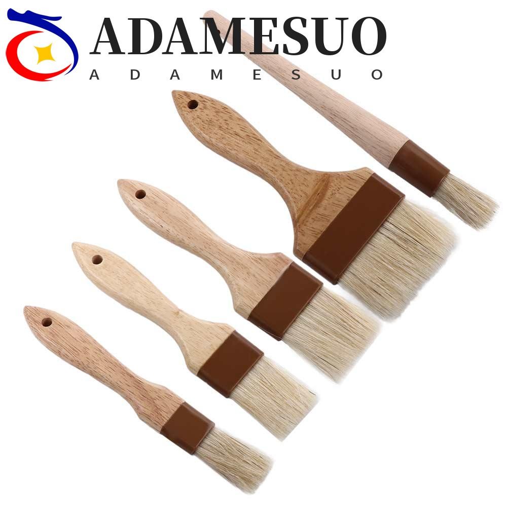 Adamesuo Basting แปรงทําอาหารเบเกอรี่ไม้ Handle Boar ขนแปรงครัว Marinade เครื่องมือ
