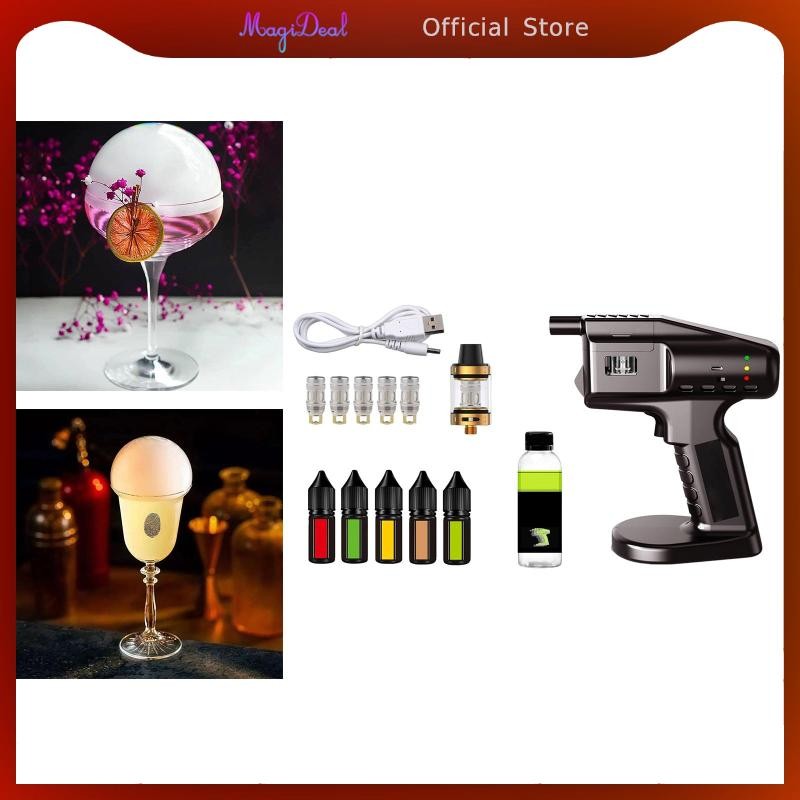 MagiDeal [ดาวเคราะห์] เครื่องทําฟองสบู่เครื่องไฟฟ้ามือถือครัวเครื่องมือเครื่องกรองควันเย็นสําหรับดื่มซุปกาแฟ